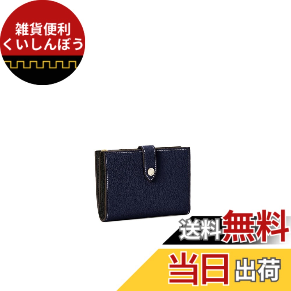 【貨物輸送無料】【BONAVENTURA】呼びりんテッド マルチミディアムウォレット リバイス ボッタラートレザー(シュリンクレザー) 色：米国海軍 x 黒いこと、大きさ：Medium