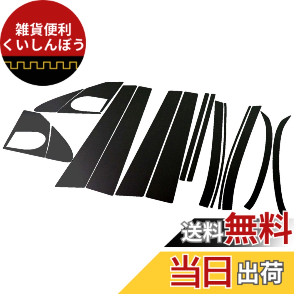 【送料無料】BRIGHTZ カローラフィールダー 120系 超鏡面ブラックメッキピラーパネルカバー 16PC バイザー無し用 【 PIL-BLA-161 】 4982