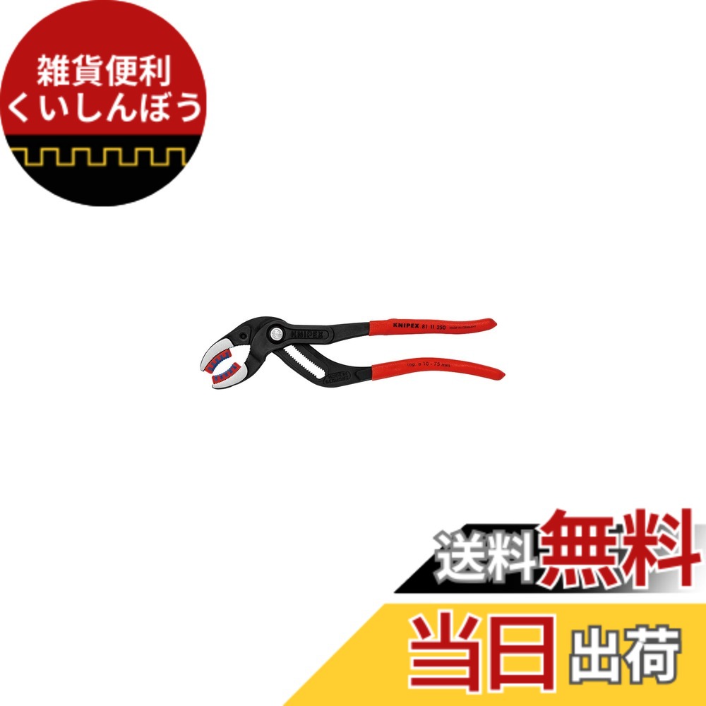 【送料無料】クニペックス KNIPEX 8111-250 パイププライヤー(プラスチックアゴ付)(SB)