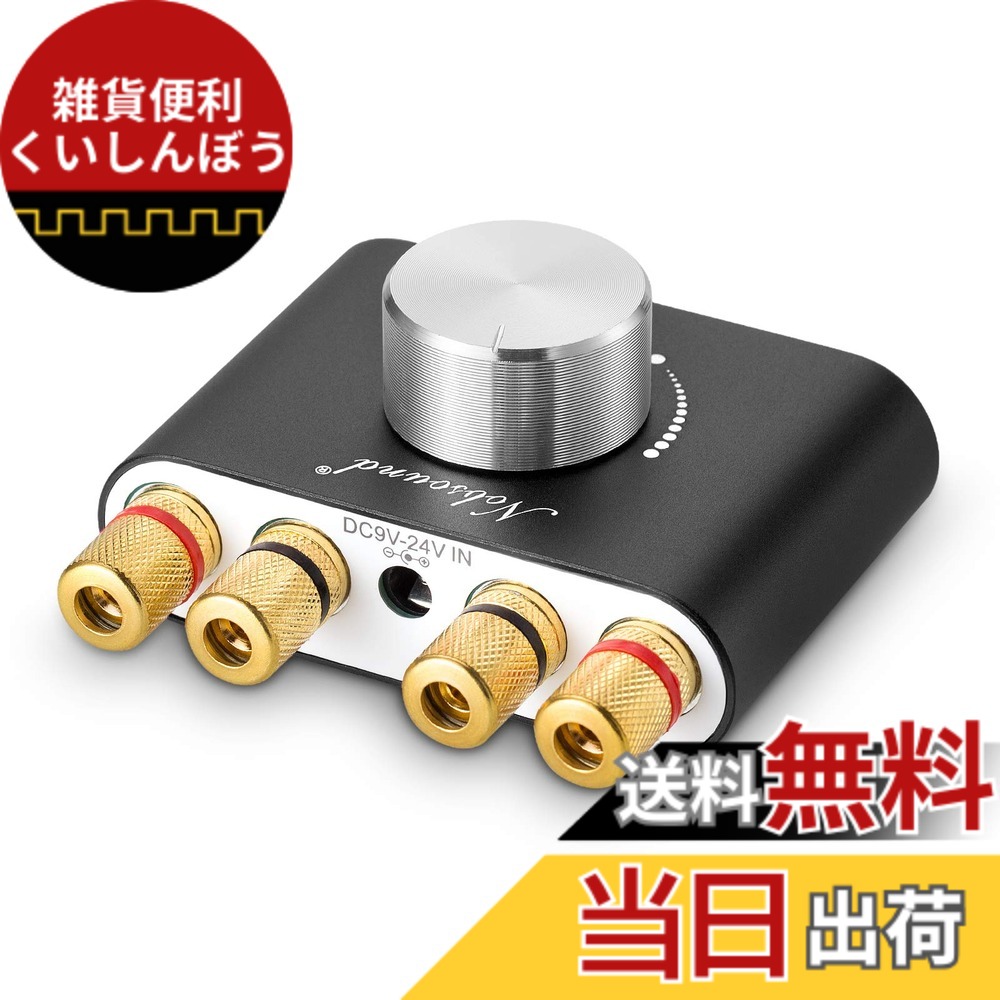 【送料無料】アップグレード版 Nobsound NS-01G Pro パワーアンプ bluetooth 5.0 100W アンプ スピーカー用 デジタルパワーアンプ HiFi オーディオ 電源付き (ブラック)