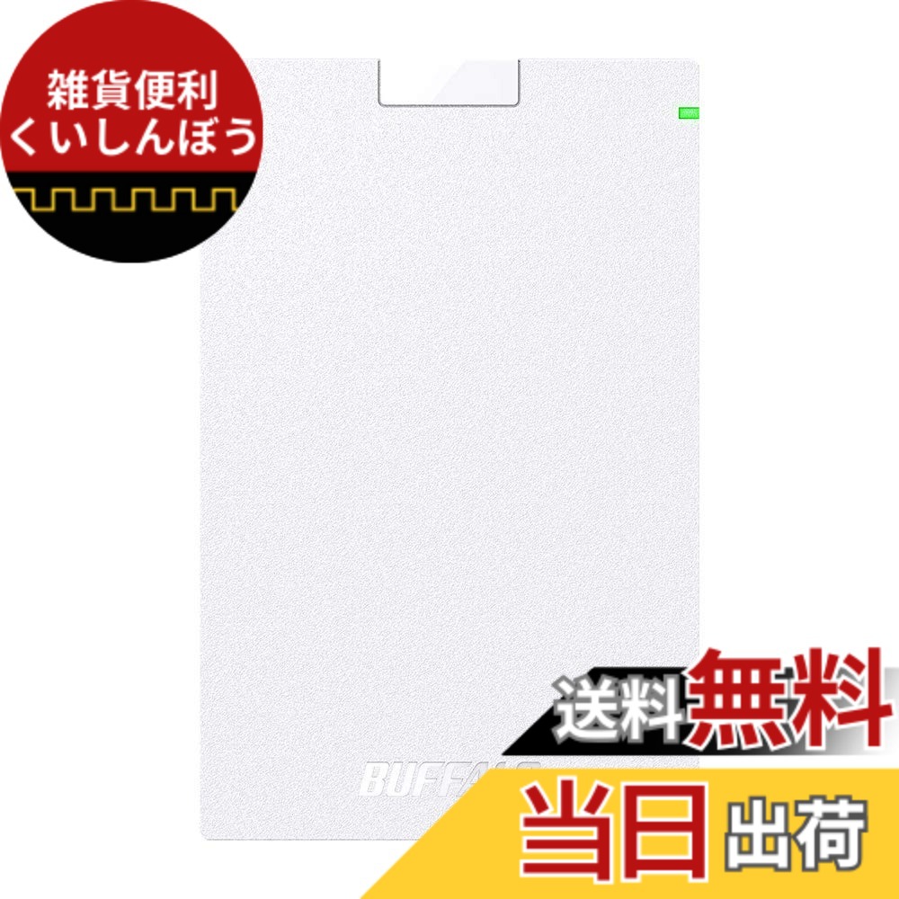 【貨物輸送無料】緩衝装置置き目 BUFFALO USB3.2(Gen1)相応う携帯型HDD Type-C有線テレビ付 2結核症 白いこと 固定ディスク-PGAC2U3-WA