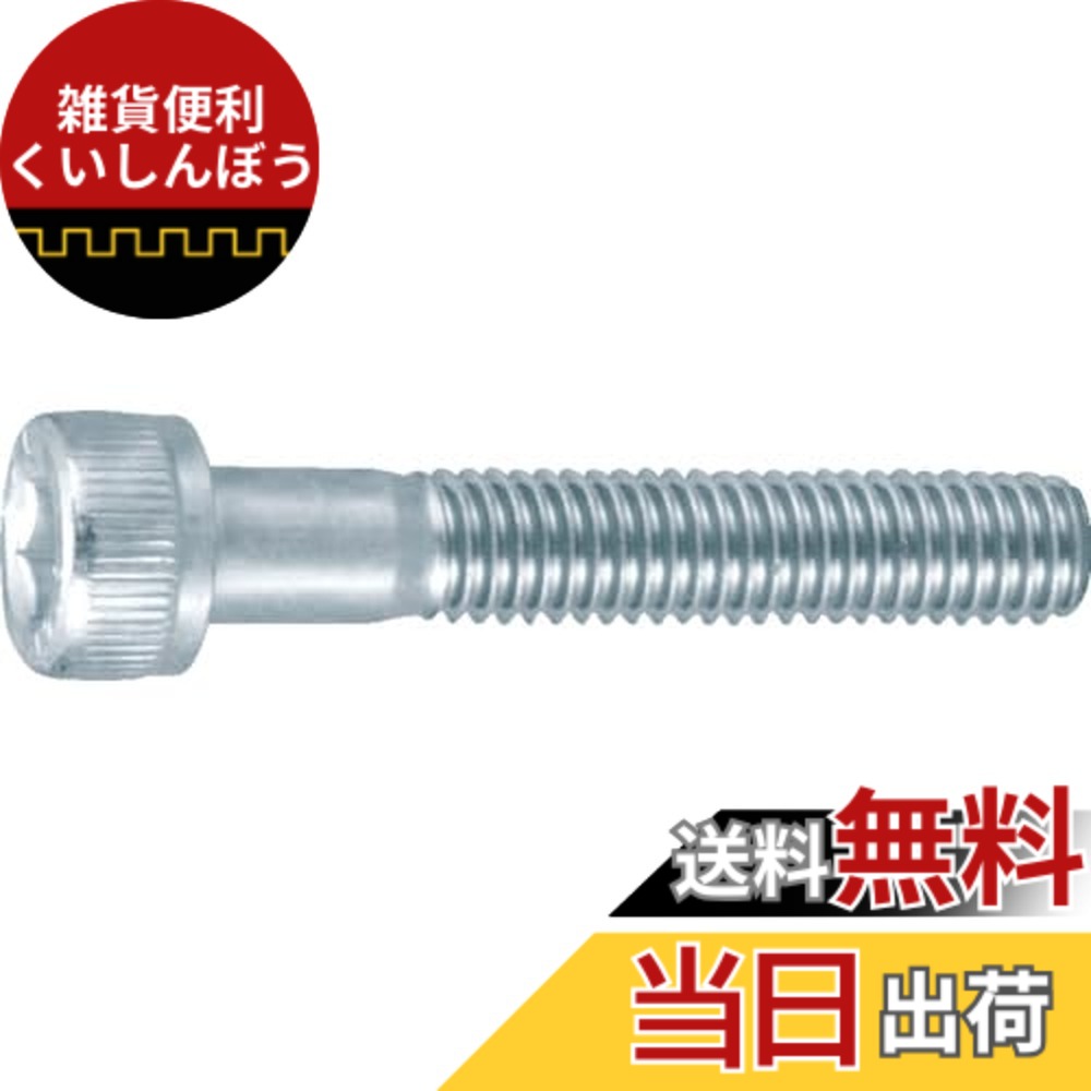 【貨物輸送無料】トラスコ中山(TRUSCO) 六角穴付雄捩子 半螺子釘 B7300665 三価白 M6x65 6本入 x 10容器に並べる 【容れもの売りわたす】