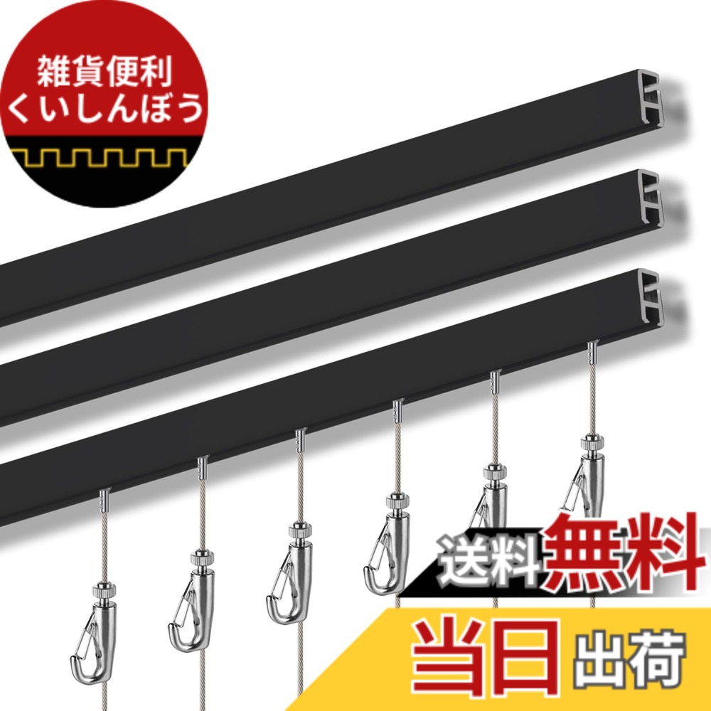 【貨物輸送無料】ピクチャーレール 色：黒いこと、大きさ：3M