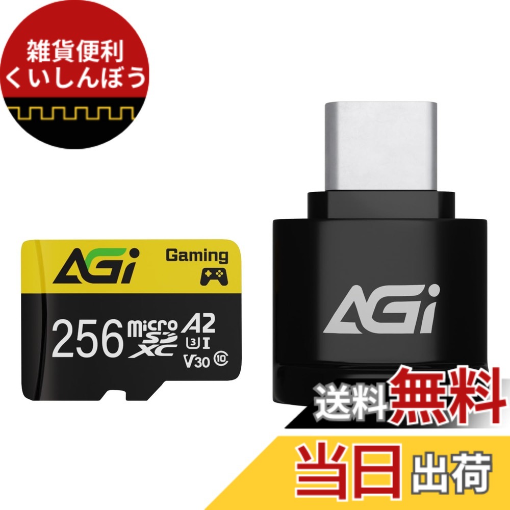 【貨物輸送無料】AGI TF138 Micro SDXC歌留多 大きさ：256GB