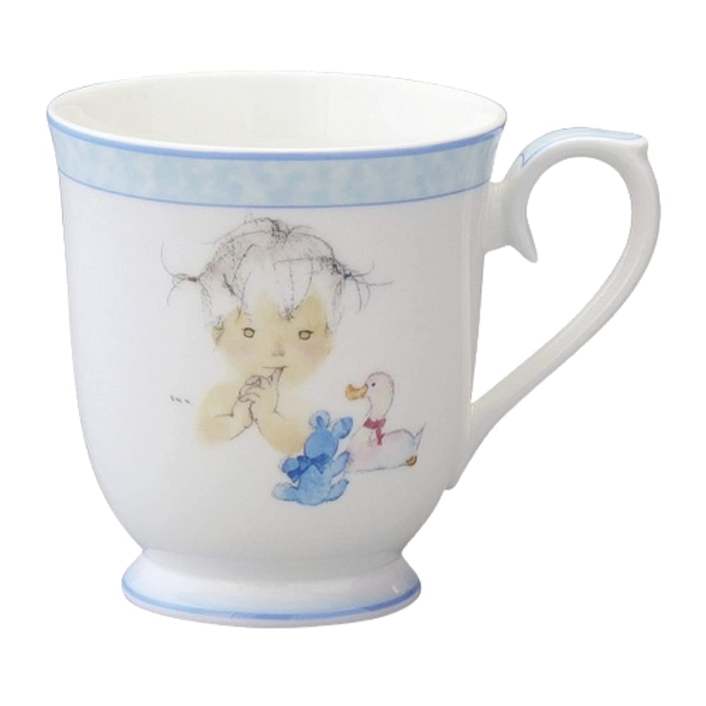 【送料無料】NARUMI(ナルミ) マグカップ いわさきちひろ 色：アヒルとクマとあかちゃん、サイズ：11.3 cm x 9.1 cm