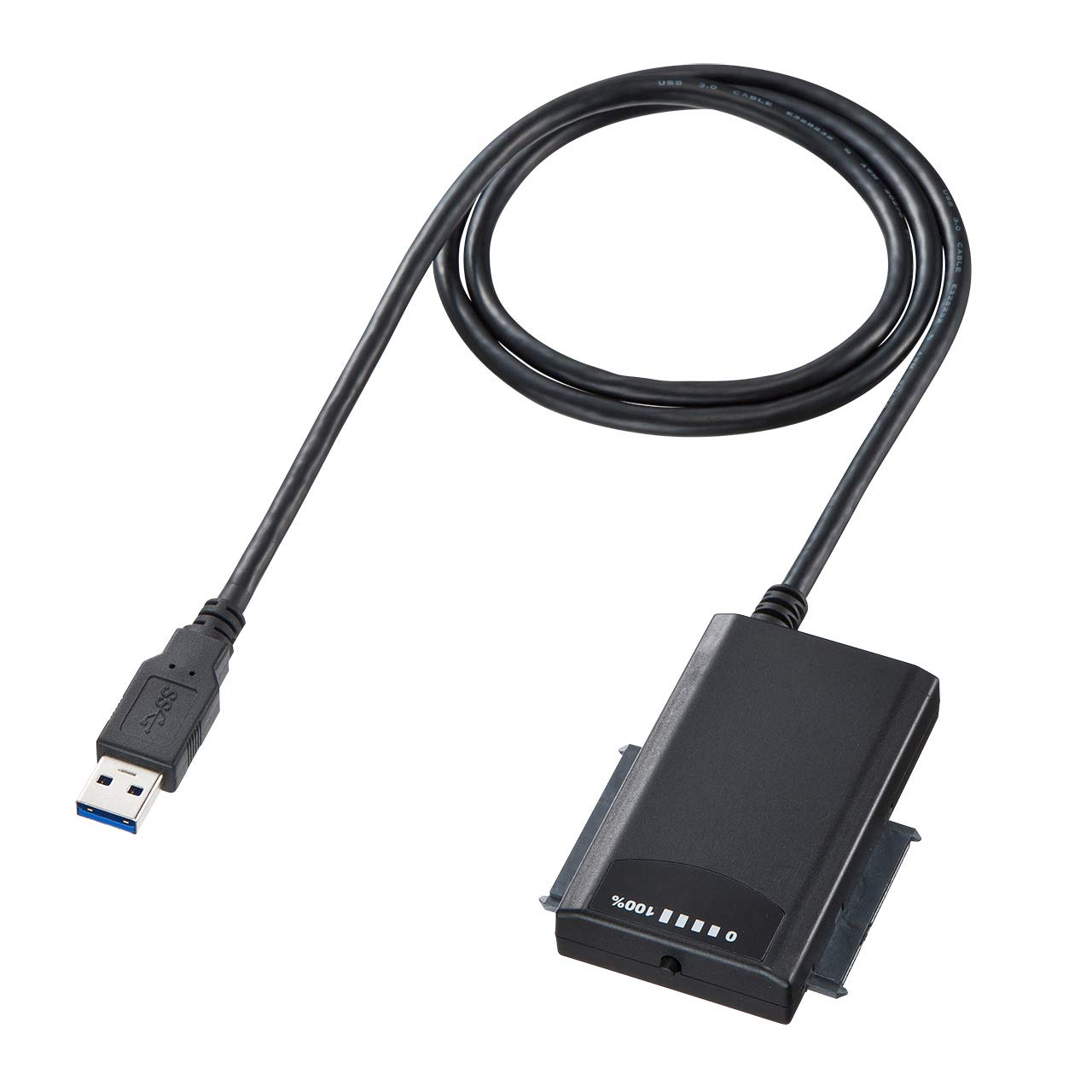 【貨物輸送無料】サンワサプライ HDD写し物役立つこと付き添い人SATA - USB3.0取り替えっこ有線テレビ 1.0m USB-CVIDE4 色：黒いこと