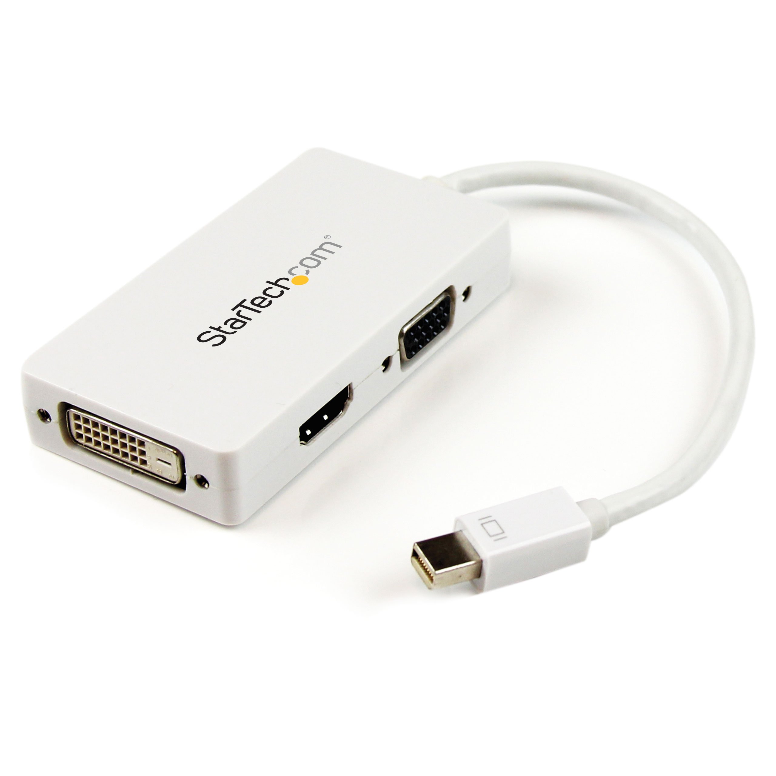 【送料無料】スターテック.com DisplayPort/ Mini DisplayPort変換アダプタ 色：ホワイト、サイズ：VGA - HDMI - DVI (ホワイト)