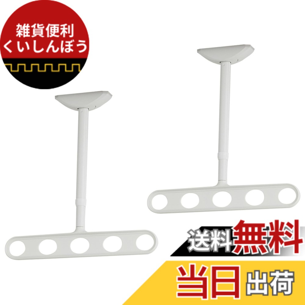 【送料無料】川口技研 軒天用物干し ホスクリーンZA/ZAN型 色：ピュアホワイト、サイズ：46cm~60cm 9,899円