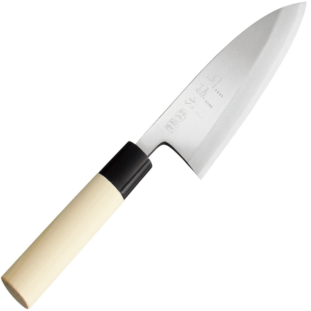 【貨物輸送無料】関孫六 銀寿 本鋼 和ごはん炊き KITCHEN_KNIFE 色：薄墨色、大いさ：120 粍
