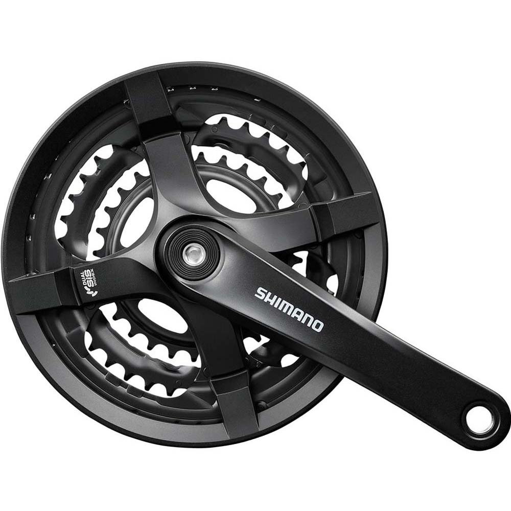 【送料無料】シマノ(SHIMANO) フロントチェーンホイール(MTB) FC-TY501 ブラック/シルバー クランク長170mm/175mm TOURNEY(ターニー) 各種 色：ブラック、サイズ：クランク長:175mm