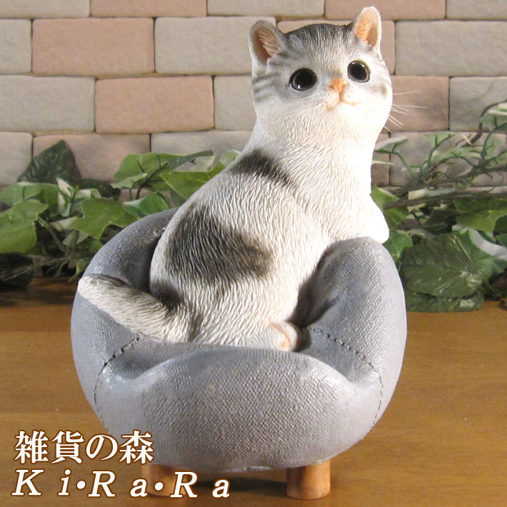 楽天市場】猫の置物 ハチワレ スマホスタンドキャット レトロ風