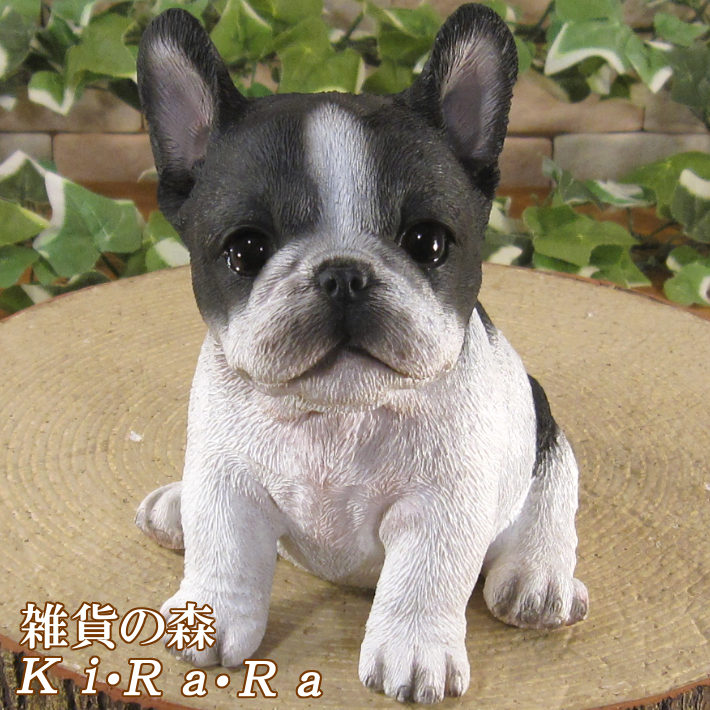 楽天市場】フレンチブルドッグの木彫り 立像 木製 犬の置き物