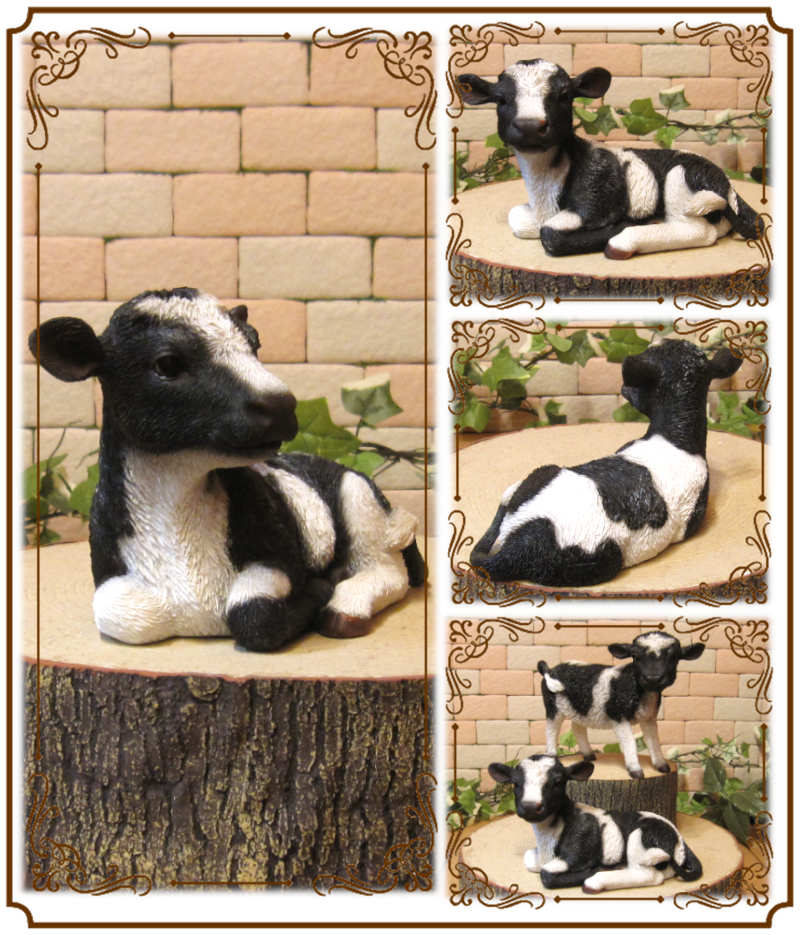 楽天市場 牛 置物 仔牛 座り 丑年 干支 縁起物 ウシ うし 動物オーナメント ガーデン オブジェ フィギュア ガーデニング 陶器 インテリア 玄関先 庭 雑貨 雑貨の森 Ki Ra Ra