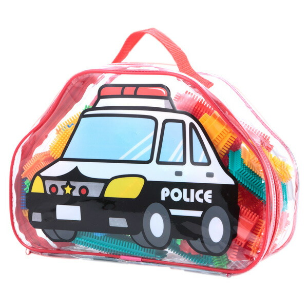 楽天市場】ペタペタブロック ビニールバッグ入 S パトカー