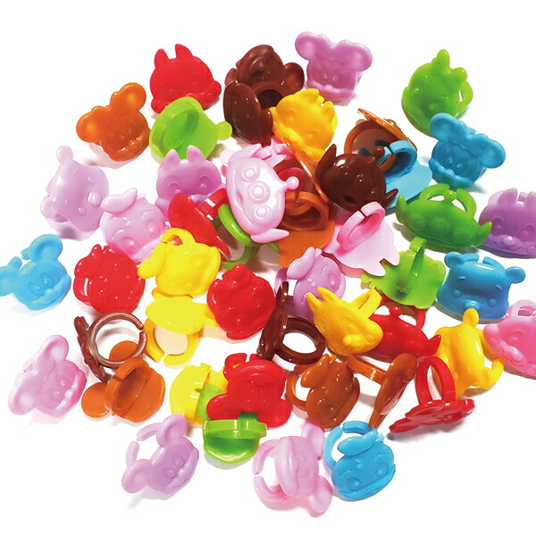 市場 64個セット ぷかぷか指輪ディズニー すくいどり 景品 ゆびわ 水に浮く おもちゃ キャラクター 縁日 用品 すくい