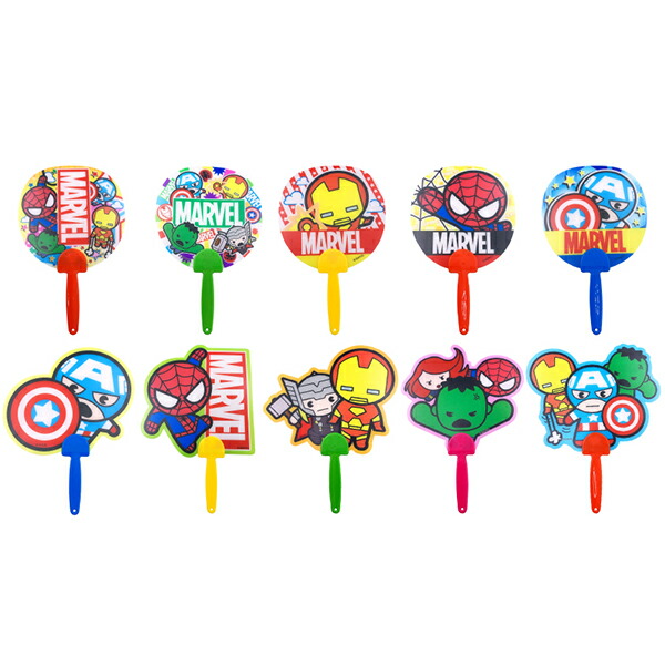 【20個セット】【キャラクターウチワ】うちわMARVEL柄あおぐうちわ涼しいウチワDisneyキッズミッキーミニーまとめ買いミッキーマウスミニーマウスドナルドダックスティッチチップデール