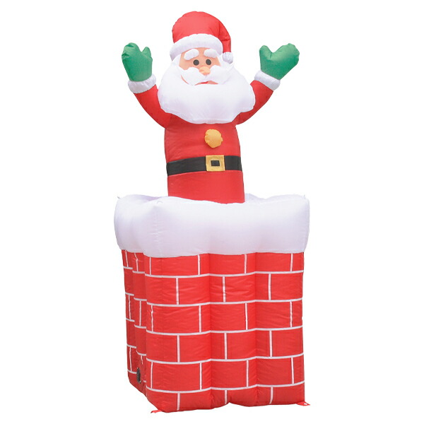 クリスマス　バルーン　　ディスプレイ　煙突　動くサンタ 94763.jpg