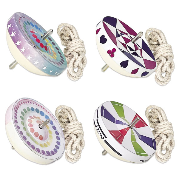 楽天市場】【24個セット】ワンダートップ4 コマ こま ブリキコマ