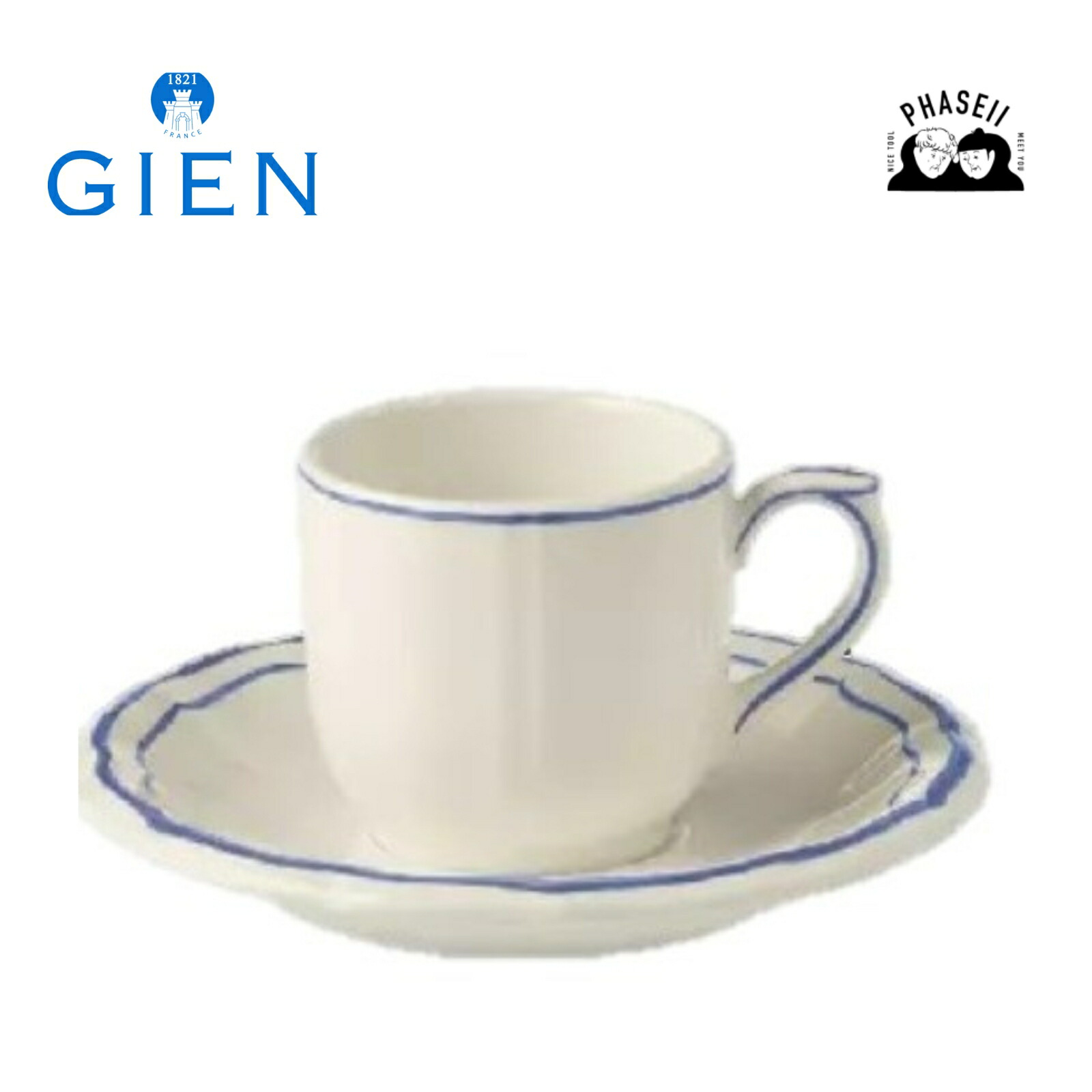 楽天市場】GIEN ジアン フィレブルー カップ&ソーサー : コーミングアース