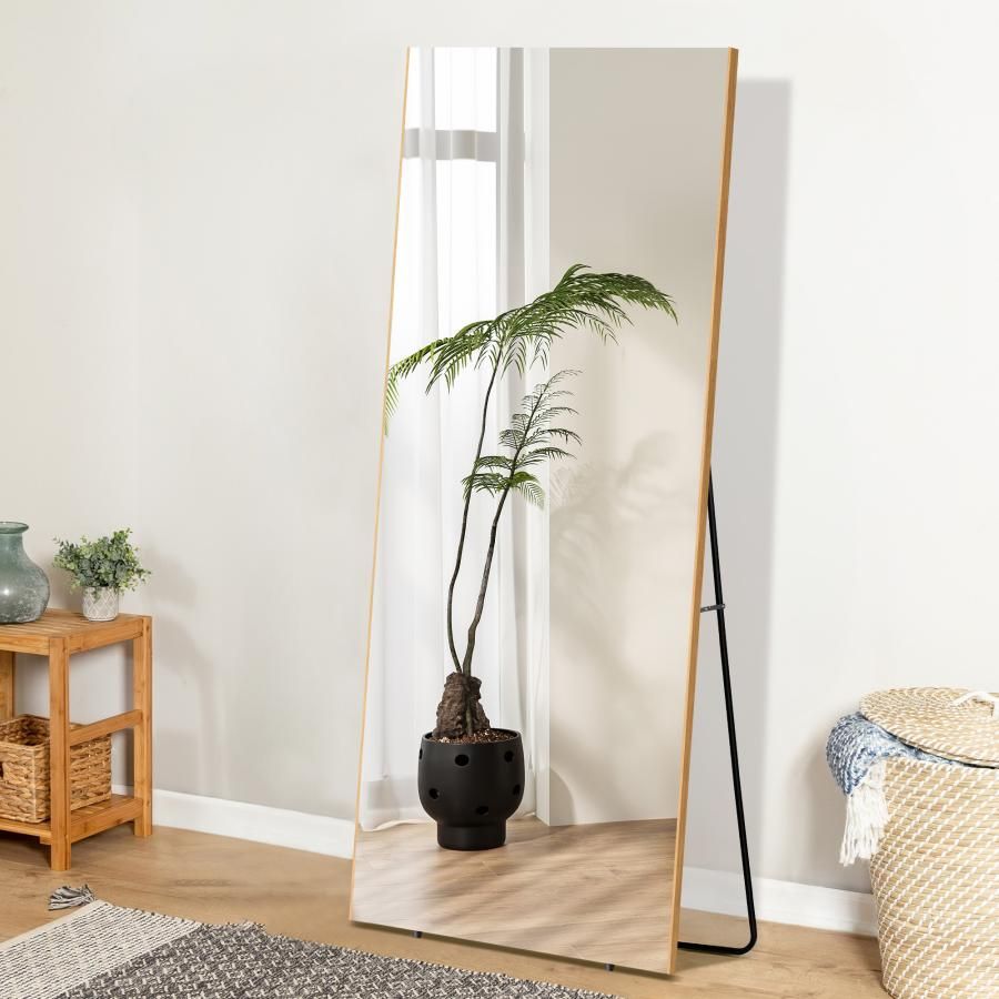 60x160cm ホワイト 軽スタンド鏡 johnlife 割れない鏡 スタンドミラー 全身鏡 姿見鏡 フィルムミラー 160cm&times;幅60cm｜MAUI雑貨店