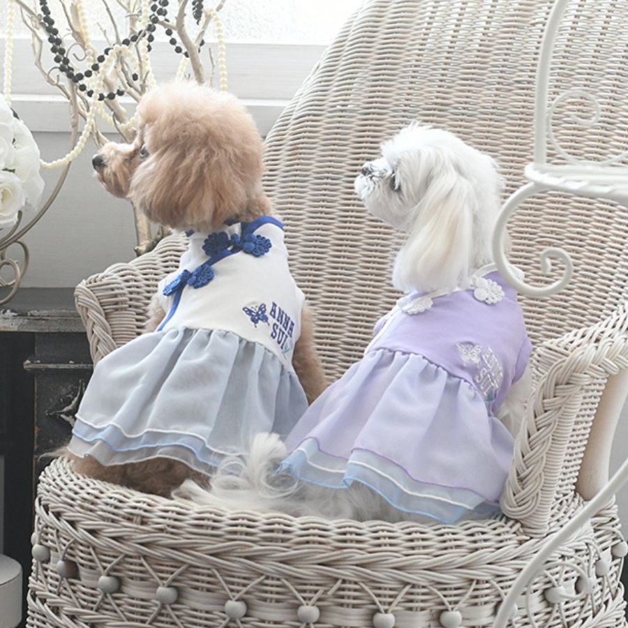 ペット LAURA ASHLEY ショルダーフリルワンピース ドッグウェア ローラアシュレイ 犬服 何でも揃う ASHLEY