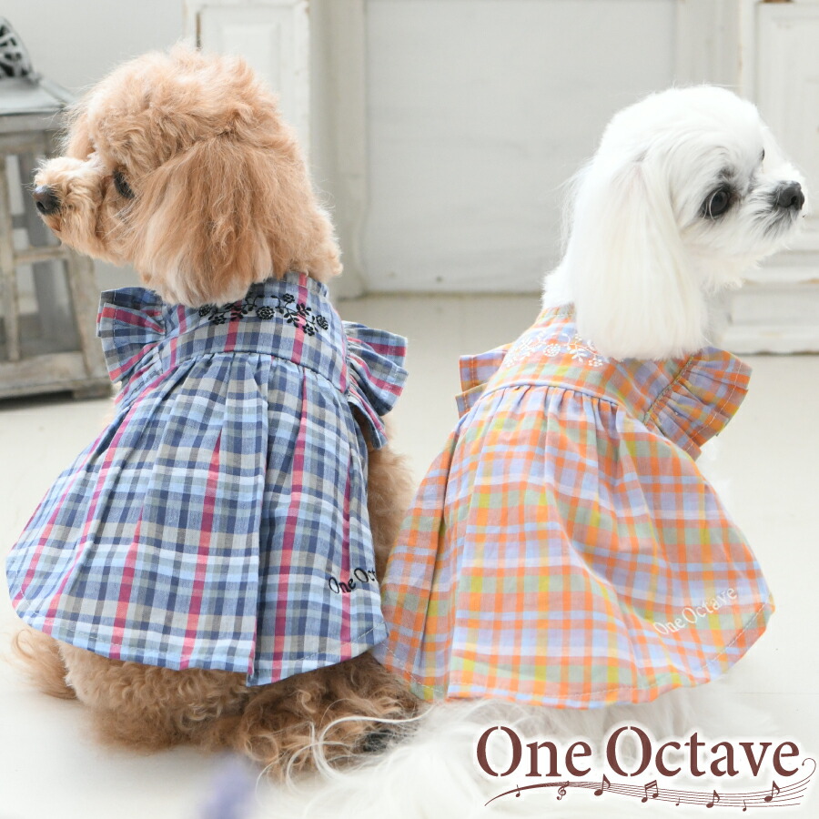 594円 10周年記念イベントが ペット One Octave ワンオクターヴ リボンツキフリルブラウス 犬服 ドッグウェア