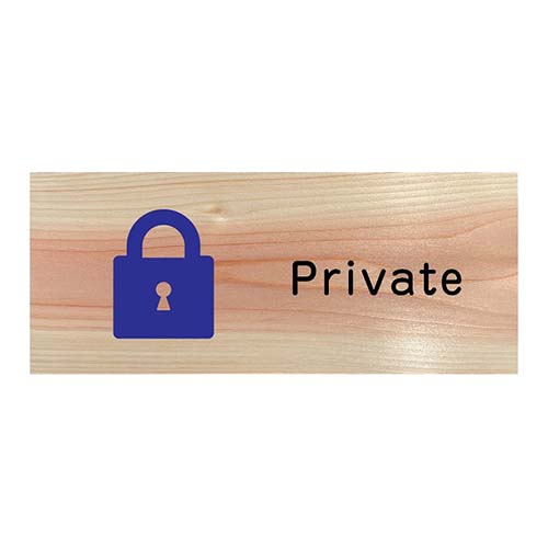 280円 入荷予定 木製プレート 国産ヒノキ PRIVATEプレート privateプレート プライベート サインプレート ドアプレート ピクトサイン 表示 標識 檜プレート メール便対応可