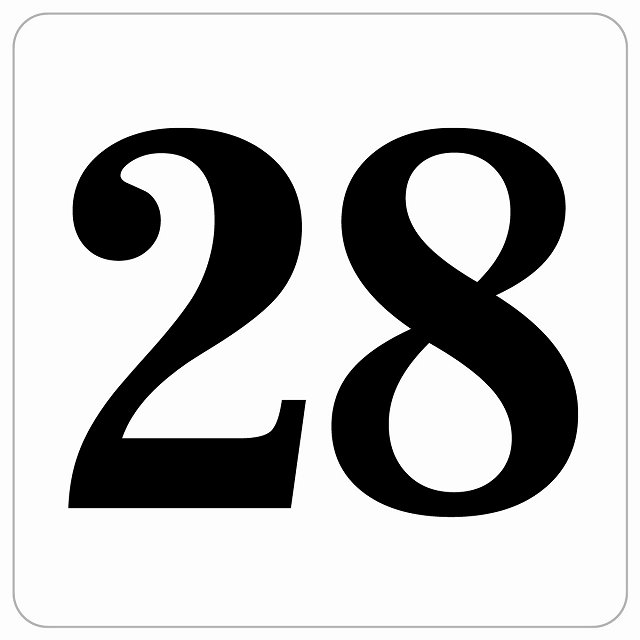 楽天市場】番号シール ナンバー シール 27x27cm ホワイト 数字 26 案内