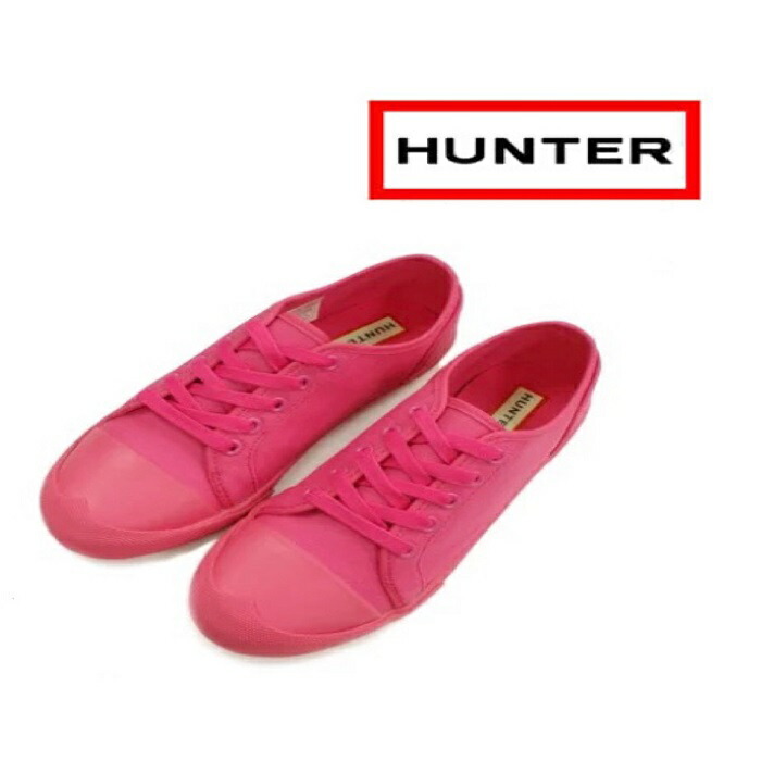 猟り人 雨スニーカー Hunter Canvas Lo Top ピンク ビビットピンク スニーカー レディース 雨 雨季 スタイリッシュ 素適 履きもの 午までのご請うで当一日送届ける 地びた 日 祭棄てる World Odyssey Com
