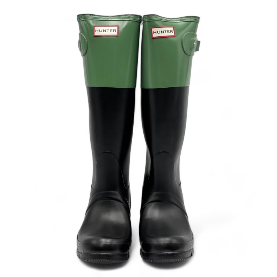 楽天市場】ハンター レインブーツ UK6 ブラックフェザーブルー