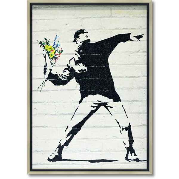 バンクシー  Banksy アート クレヨンシューター  壁掛け 額入 油絵 楽天市場】絵画 バンクシー 【クレヨン シューター】 インテリア