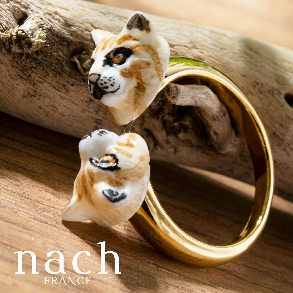 猫　 ゴールド　バングル　nach ナッシュ　フランス　陶器　オッドアイ 猫 ゴールド バングル nach ナッシュ フランス 陶器 オッドアイ - メルカリ