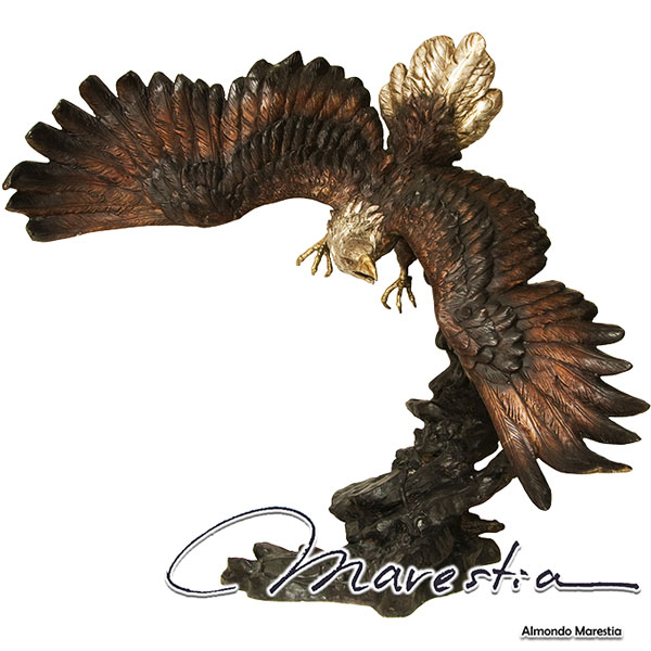 楽天市場】Marestia マレスティア 翼を広げる大鷲 イーグル オブジェ