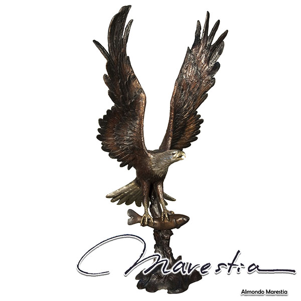 楽天市場】Marestia マレスティア 翼を広げる大鷲 イーグル オブジェ