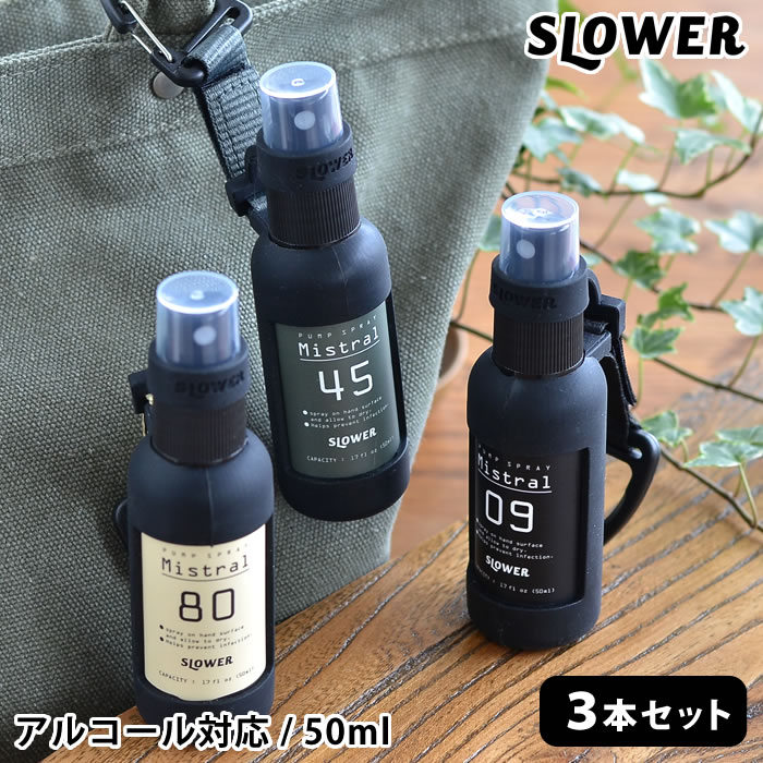 楽天市場 カラビナ付きスプレーボトル 50ml 3本セット アルコール対応 アルコールスプレー 容器 Slower スロウワー 空容器セット アルコール80 まで可 スプレーボトル 詰め替えボトル 携帯 おしゃれ アウトドア 虫よけスプレー キッズ 子供 雑貨ショップドットコム