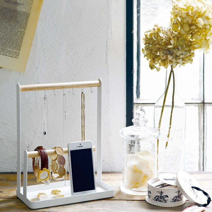 オーバーのアイテム取扱 アクセサリースタンド トスカ Tosca 2311 飾り棚 木製 木 アクセサリー 収納 インテリア スタンド スマホ 腕時計 ネックレス ピアス かわいい おしゃれ アクセサリー置き 山崎実業 Yamazaki Taibachlibrary Org Uk