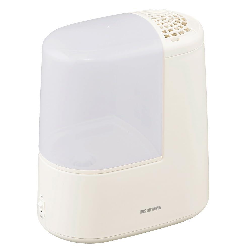 【お買い物マラソン★P最大47倍】アイリスオーヤマ(IRIS OHYAMA) 加湿器 スチーム式(加熱式) 加湿量 260ml タンク容量 2.4L 7畳 9時間連続加湿 アロマ対応 小型 卓上 デスク用 AHM-H26B-C アイボリー