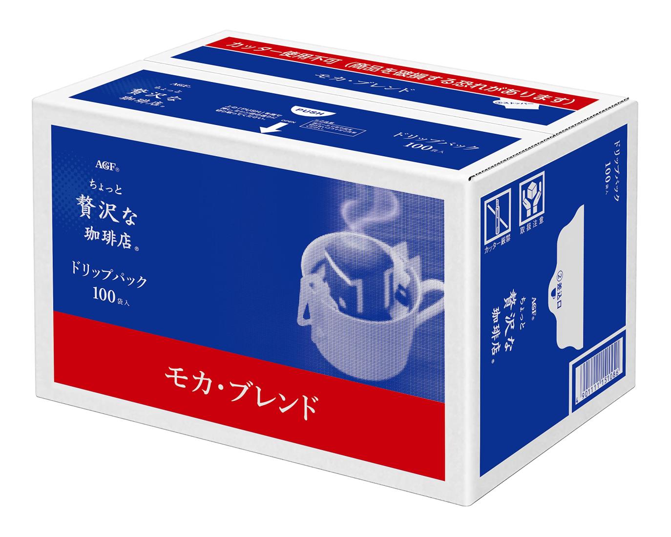 AGF ちょっと贅沢な珈琲店 レギュラーコーヒー ドリップパック モカブレンド 100袋 【 ドリップコーヒー 】｜雑貨ストア３６５