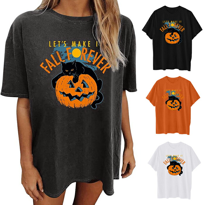 【送料無料】ハロウィン tシャツ レディース 英文字 タイダイ Tシャツ 面白い ブラウス 半袖 コスプレ チュニック 大人用 衣装 人気 オシャレ シャツ トップス 可愛い カットソー 仮装 洋服 コスチューム パーティー