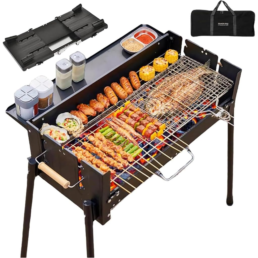 バーベキューコンロ bbq コンロ 大型 バーベキューグリル ステンレス 折りたたみ 焚き火台 4～10人用 炭火焼き 火力調節可能 調｜雑貨隙間人　店