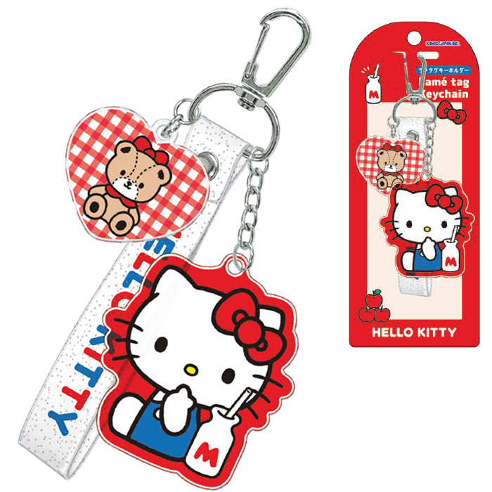 楽天市場】ハローキティ ラメタグキーホルダー レッド 2