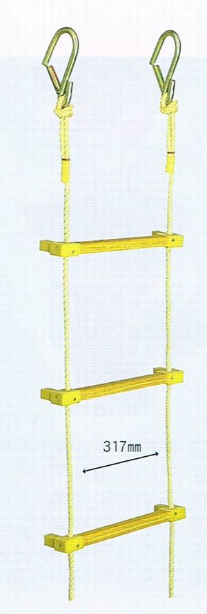 ヤツヤ式縄はしご　5m(小カギ付）｜雑貨屋おおわき 20,878円