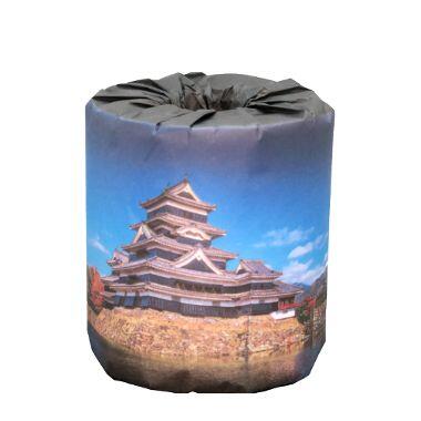 お城(松本城)100個　トイレットペーパー　100個入　　ばらまき　販促用　イベント　景品　パーティー　町内会　老人会　子供会　ディスプレイ お城マニア　　【代金引換できません】 【メーカー直送品】