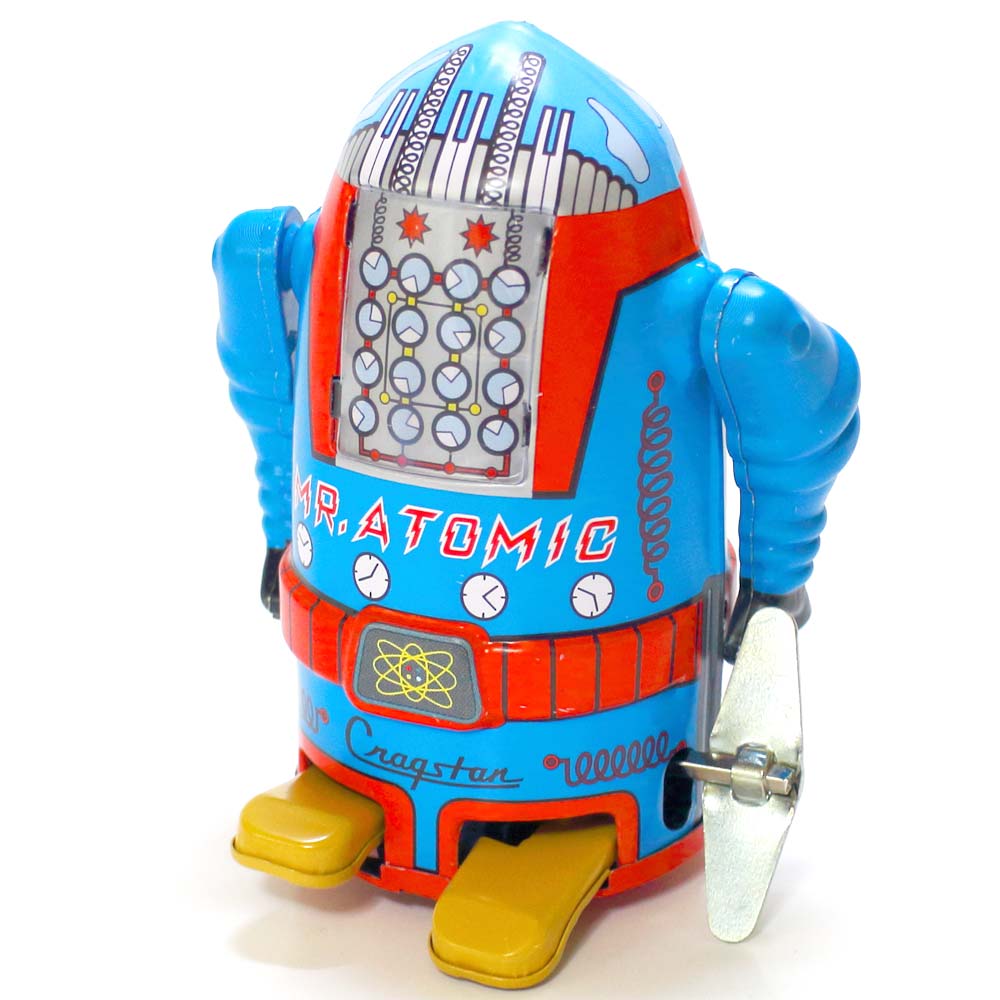 楽天市場 おもしろ雑貨 ブリキのおもちゃ ゼンマイアトミックロボットbl ブリキ おもちゃブリキ ロボット ぜんまい 玩具 アンティーク レトロ かわいい おもしろ雑貨屋フリー
