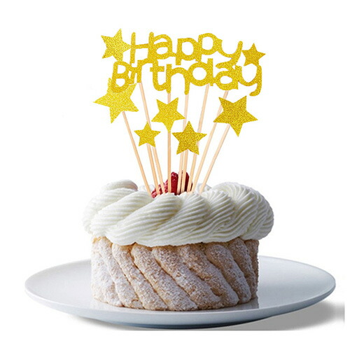 【楽天市場】ケーキトッパー ハッピーバースデー ケーキ ピック デコレーション 誕生日 お祝い プレゼント 飾り 韓国 雑貨 インテリア
