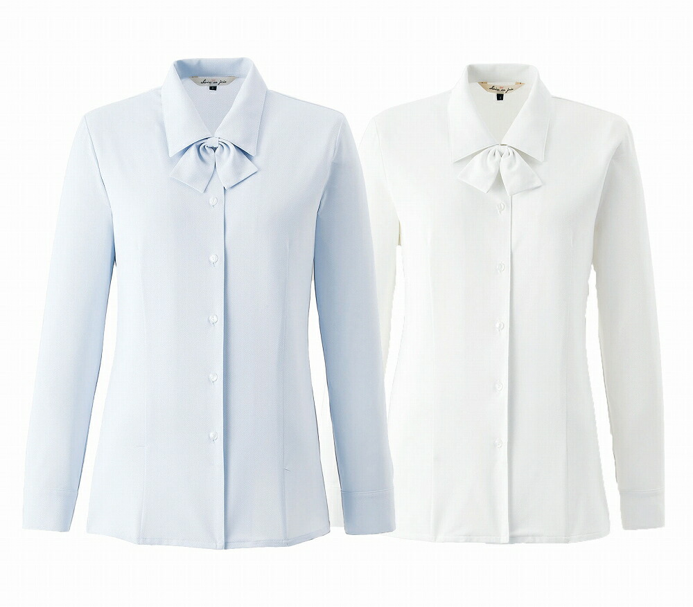 【取り寄せ】enjoie アンジョア 長袖ブラウス（リボン付） 01210 (ZQ007) 17・19号 オールシーズン 2025Spring＆SummerCollection
