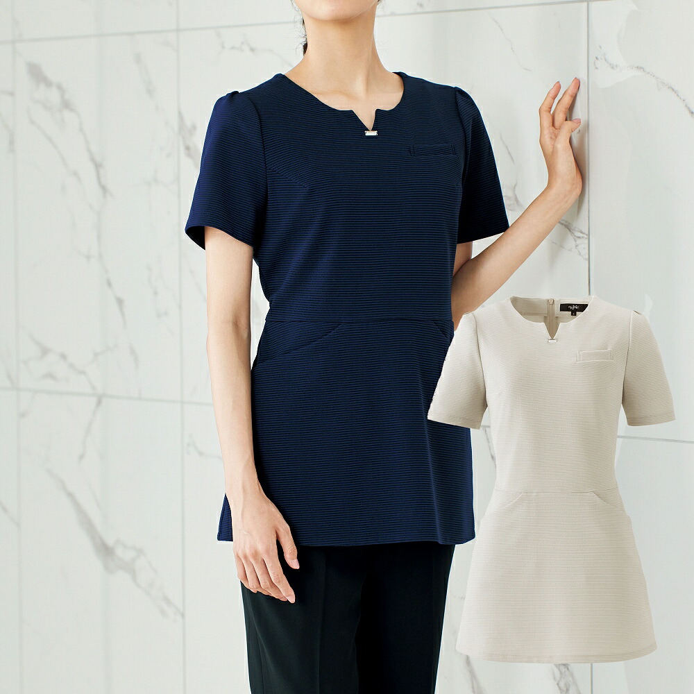 【取り寄せ】enjoie アンジョア チュニック 46550 (ZQ094) 17・19号 オールシーズン 2025Spring＆SummerCollection