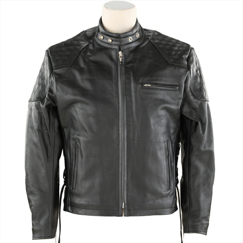 楽天市場】ポイント5倍！本革ライダース【シングル】しなやかな天然COW