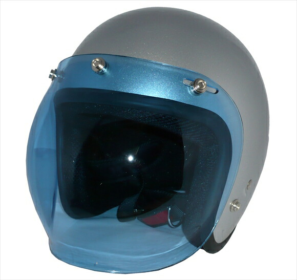 ポイント2倍！ ZK-380 スモールジェット 【メタリックシルバー】 +ブルーバブル SG公認 PSC認可 全排気量対応 盗難防止金属ホルダー ※単品購入より1580円おトクな2点セット！