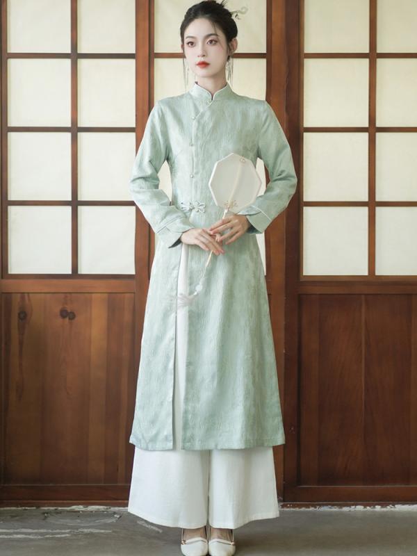 スーツ 茶師 ドレス レディース 茶 中国 冬 秋 チャイ 瞑想 漢服